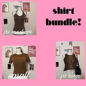Brown and Leopard Print Women's Tops Bundle